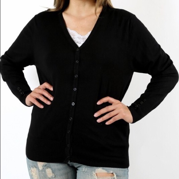 Sweaters - NEW Long sleeves plus cardigan with buttons